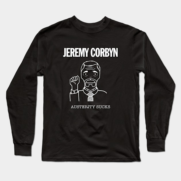 Jeremy Corbyn Austerity Sucks Long Sleeve T-Shirt by dumbshirts